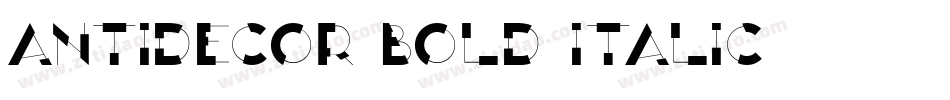 AntiDecor Bold Italic字体转换